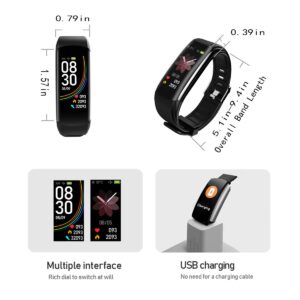 Smart Watch, Fitness Tracker with Body Temperature Thermometer Blood Oxygen Heart Rate Blood Pressure Monitor Sleep Monitor Step Counter Pedometer Calorie Counter IPX7 Waterproof for Women Men Kids