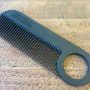 Chicago Comb Model 2 Carbon Fiber, Made in USA, Anti-static, 4 inches (10 cm) long, Fine-tooth, Pocket & Travel comb, for Thinner Hair, Beard & Mustache comb