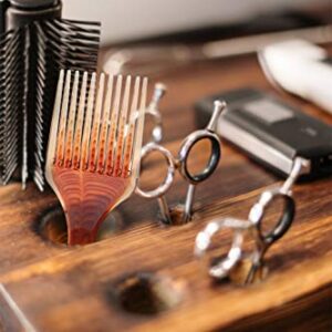 Beomeen Hair Pick Comb for Curly Hair, 2 Pack Smooth Afro Comb Lift Detangle Hair Comb Hair Picks for Men No Frizz Wide Tooth Comb Hair Styling Tool