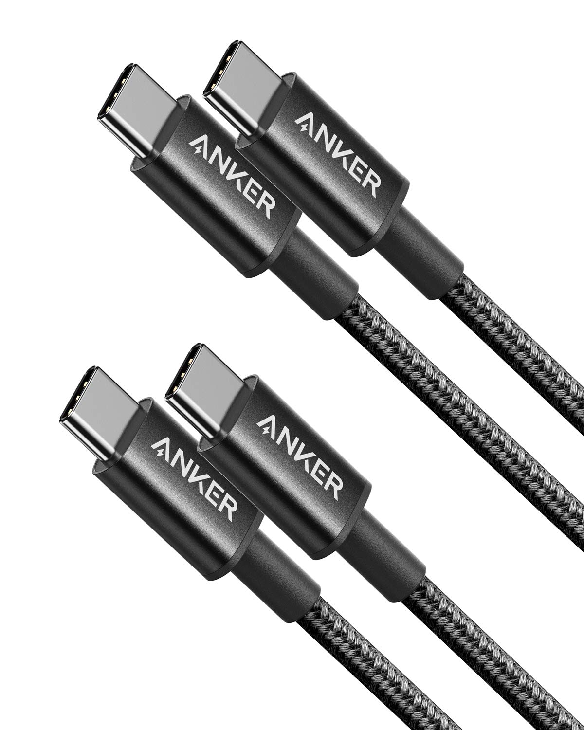 Anker Charger Cable, New Nylon USB C to USB C Cable (3.3ft, 2Pack)Type C 60W(3A) for iPhone 15 / 15Pro/ 15Plus/ 15ProMax, iPad Mini 6/ Pro 2021, iPad Air 4, MacBook Pro 2020, Samsung Galaxy S23,Switch