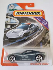 matchbox 2020 mbx highway 2015 corvette stingray, gray 24/100