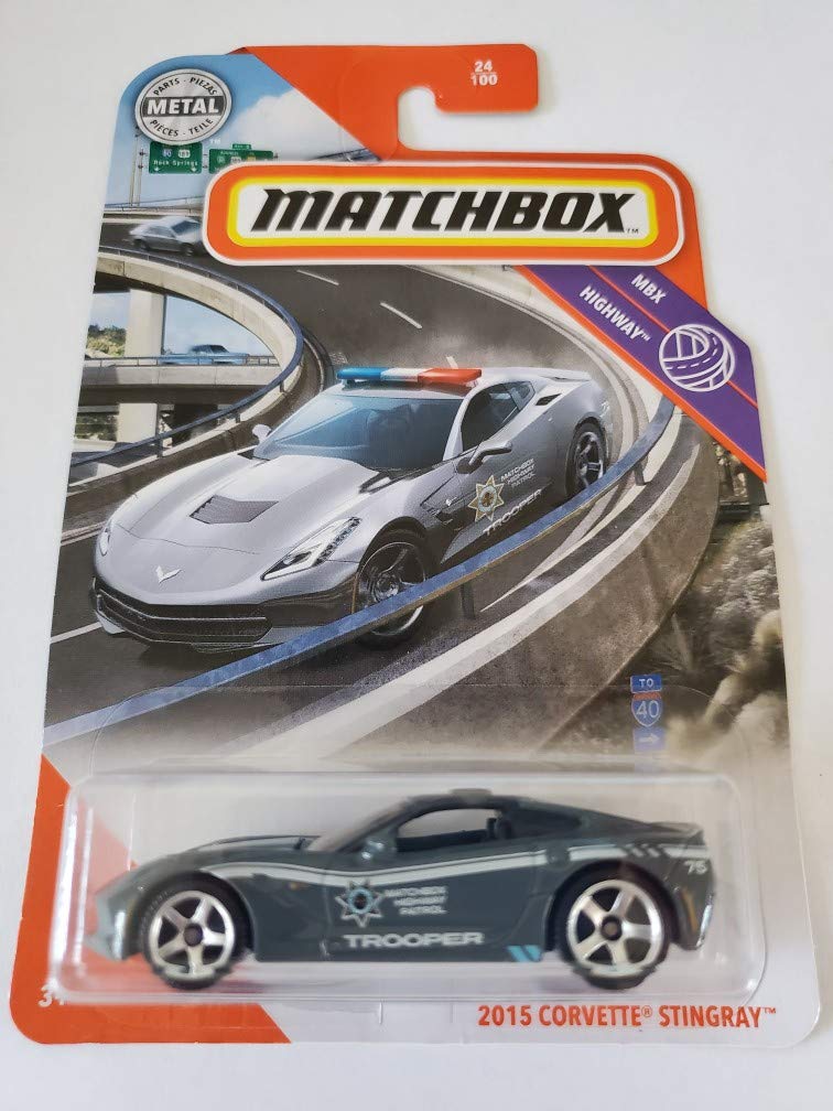 Matchbox 2020 MBX Highway 2015 Corvette Stingray, Gray 24/100