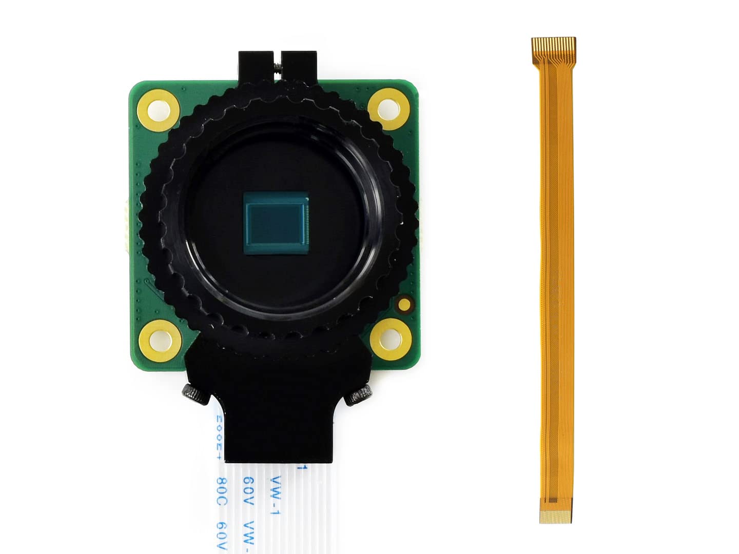 waveshare Accessory Compatible with Raspberry Pi HQ Camera 12.3MP IMX477 Sensor High Sensitivity Supports C- and CS-Mount Lenses Comes with a RPi Zero V1.3 Camera Cable 15cm