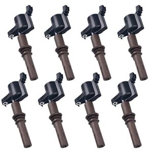 faersi pack of 8 ignition coils pack compatible with ford f-150 expedition f250 f350 mustang explorer super duty lincoln navigator 4.6l 5.4l 3v, replace oe# dg521 8l3z-12029-a