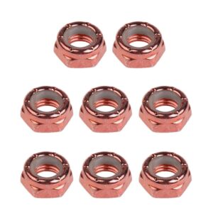 Inzopo 8pcs Skateboard Truck Wheel Axle Screw Nuts Longboard Hardware Accessories for Men Women Outdoor Skateboarding Chocolate