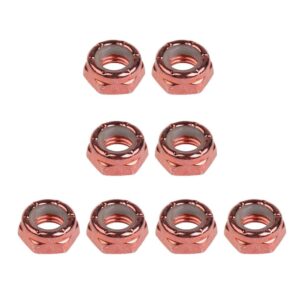 Inzopo 8pcs Skateboard Truck Wheel Axle Screw Nuts Longboard Hardware Accessories for Men Women Outdoor Skateboarding Chocolate