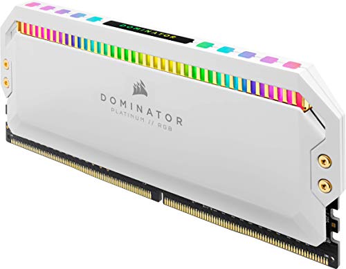 Corsair Dominator Platinum RGB 32GB (4x8GB) DDR4 3200 (PC4-25600) C16 1.35V Desktop Memory - White