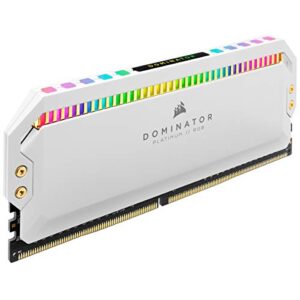 Corsair Dominator Platinum RGB 32GB (4x8GB) DDR4 3200 (PC4-25600) C16 1.35V Desktop Memory - White