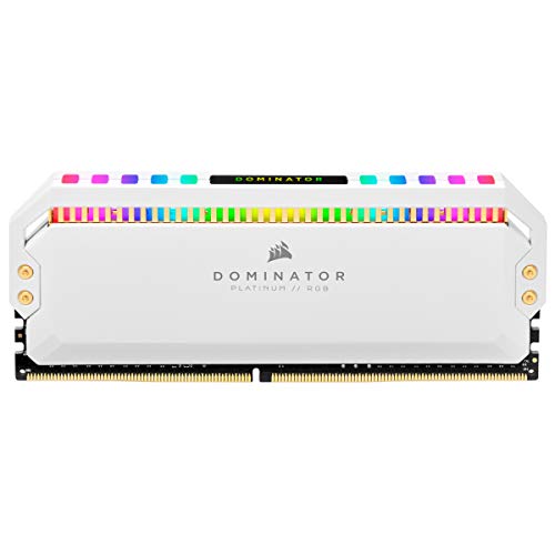 Corsair Dominator Platinum RGB 32GB (4x8GB) DDR4 3200 (PC4-25600) C16 1.35V Desktop Memory - White