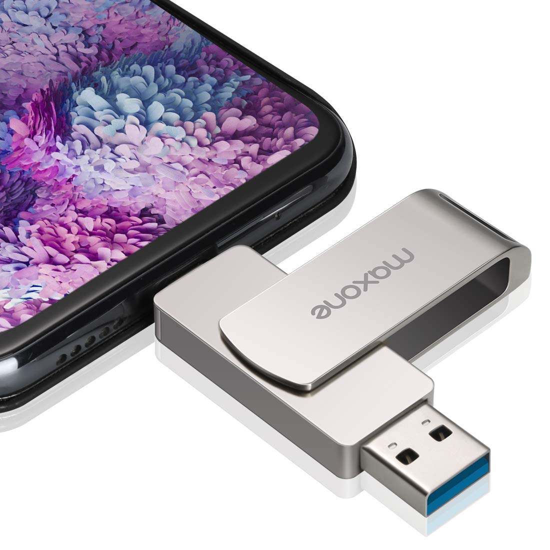 Maxone 128GB Flash Drive USB Type C Both 3.1 Tech - 2 in 1 Dual Drive Memory Stick High Speed OTG for Android Smartphone Computer, Mac Book, Chromebook