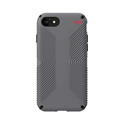 Speck iPhone SE Case - Drop Protection - Fits iPhone 8 & iPhone 7 & Phone SE (2022), iPhone SE (2020) - Scratch Resistant Cases - Slim with Extra Grip & Soft Touch Coating - Grey, Black, Red Presidio2