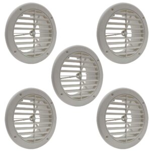 recpro rv ac vent 5" side vent | optional charcoal filter | white | camper ac vent (5 pack, no charcoal filter)