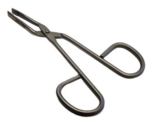 professional scissor handle tweezers (matte finish, straight flat tip)