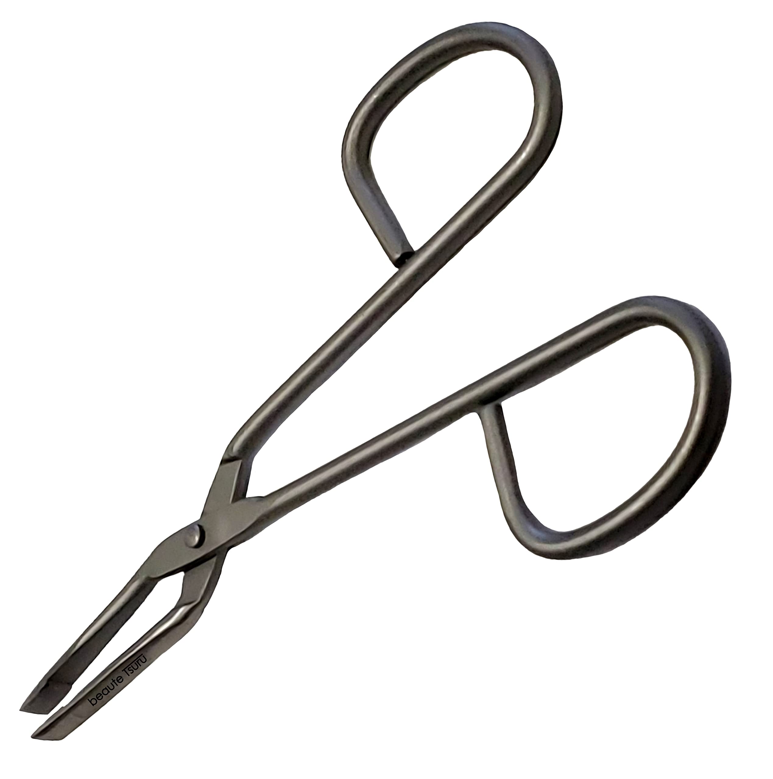 Professional Scissor Handle Tweezers (Matte Finish, Straight Flat Tip)