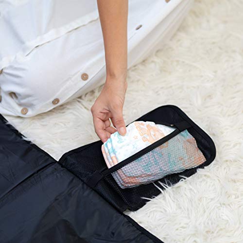 Portable Changing Pad Diaper Bag – Premium Quality Baby Changing Pad Baby Diaper Bag – Sleek, Chic, Zip-Apart Portable Diaper Changing Pad Diaper Clutch w/Zip Storage, Smart Handles and Wipe Pockets!