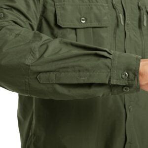 MAGCOMSEN UV Protection Shirts for Men Fishing Shirts for Men Long Sleeve Shirts for Men Hiking Shirts Work Shirts Army Green XL