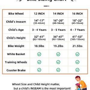 JOYSTAR Kids Bike, Retro 16 Inch Girls Bikes with Training Wheels & Basket, Vintage Kids Bicycle for Girls Toddler of 3-5 Years, Green