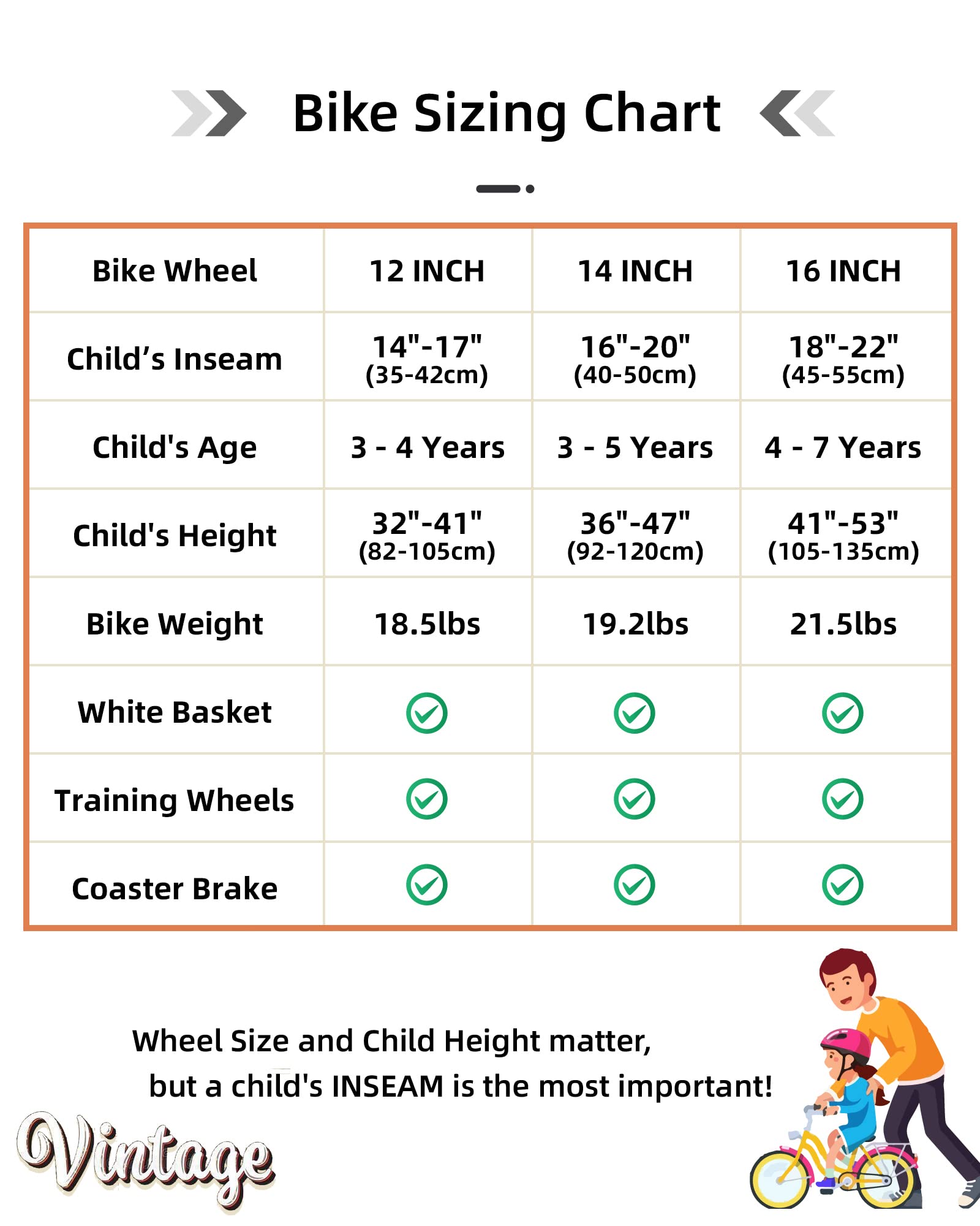 JOYSTAR Kids Bike, Retro 16 Inch Girls Bikes with Training Wheels & Basket, Vintage Kids Bicycle for Girls Toddler of 3-5 Years, Green