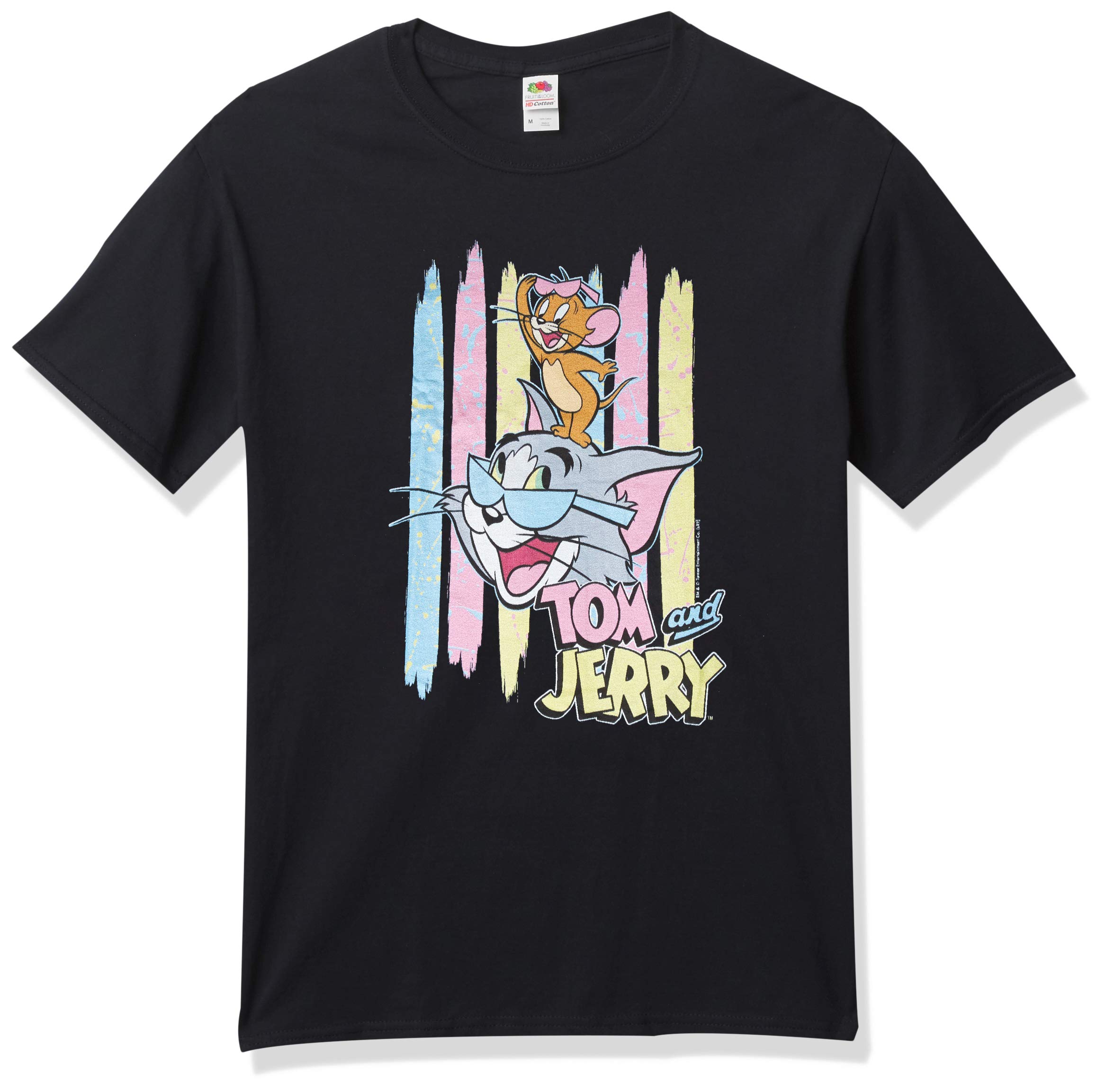 Tom and Jerry Men's 90'S Pastel Sunglasses Tj T-Shirt, Black, 3X-Large