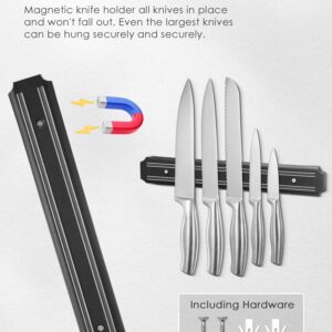 15 Pieces Kitchen Knife Set with Wooden Block Forged Premium German High Carbon Stainless Steel, Classic Triple Rivet Chef Knife, Super Sharp Knives, Perfect Cutlery Set Gift