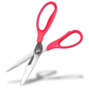 seki japan v.road heavy duty kitchen scissors, multifunctional utility shears, stainless steel blade red pp soft handle for meat, vegetable