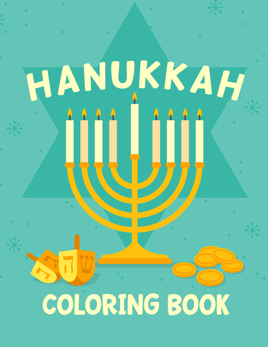 Hanukkah Coloring Book: Learn Hanukkah Jewish Traditions, Hebrew School Judaism Gift