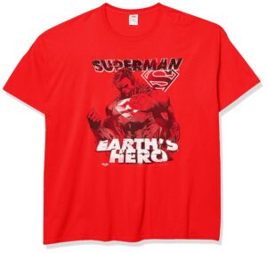 dc comics superman strong man basic solid tee red