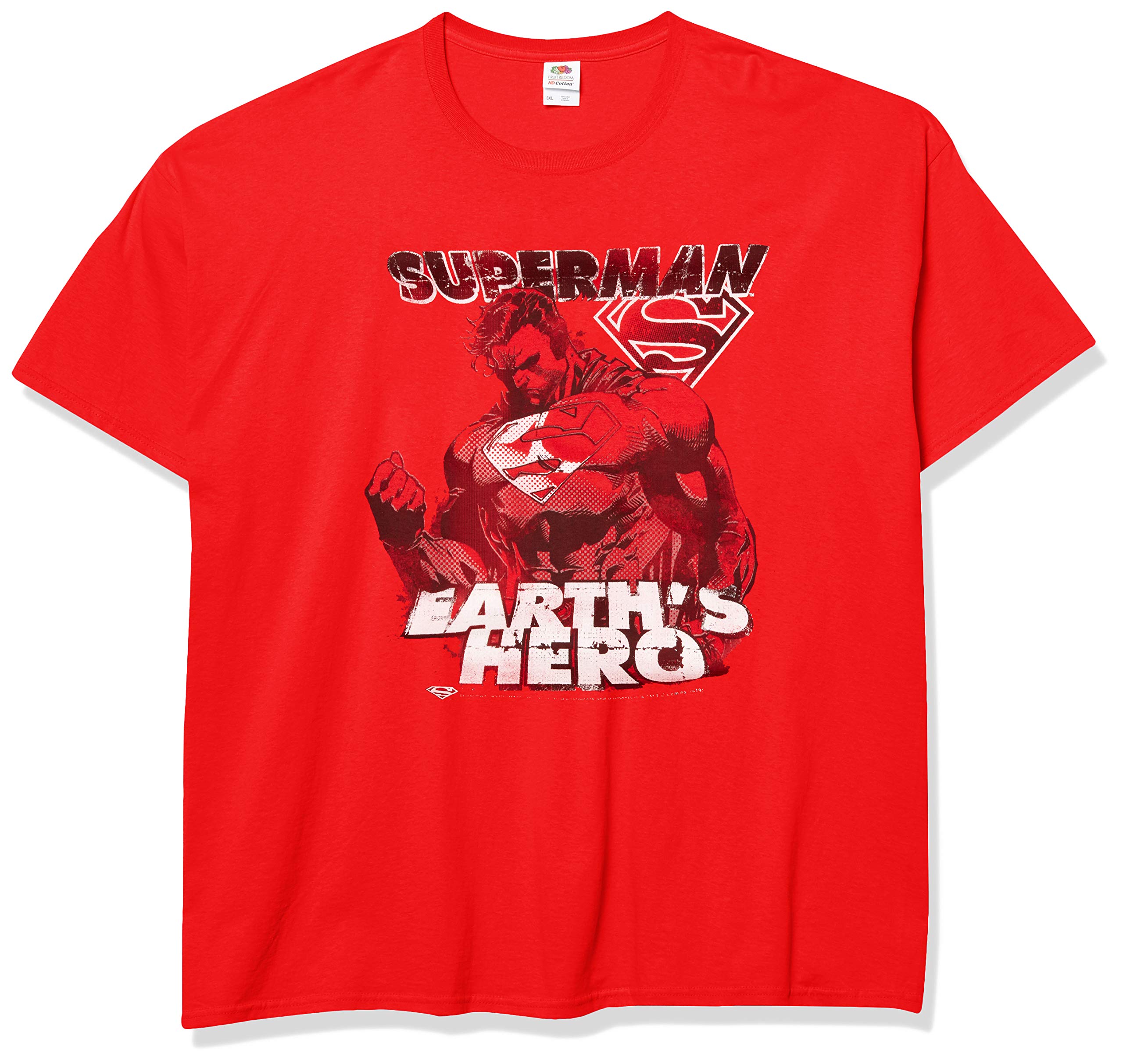 DC Comics Superman Strong Man Basic Solid Tee Red