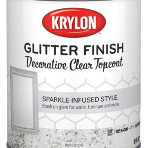 Krylon K03911000-14 Glitter Finish Quart, Metallic, 32 Fl Oz (Pack of 1), Silver