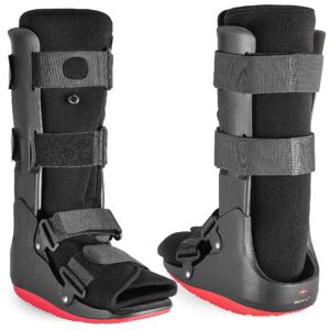 manamed manaez air boot tall cam boot | orthopedic walking boot for sprained ankle with air pump | foot brace for injured foot, ankle sprain, broken toe & post surgery | fracture & cast boots (medium)
