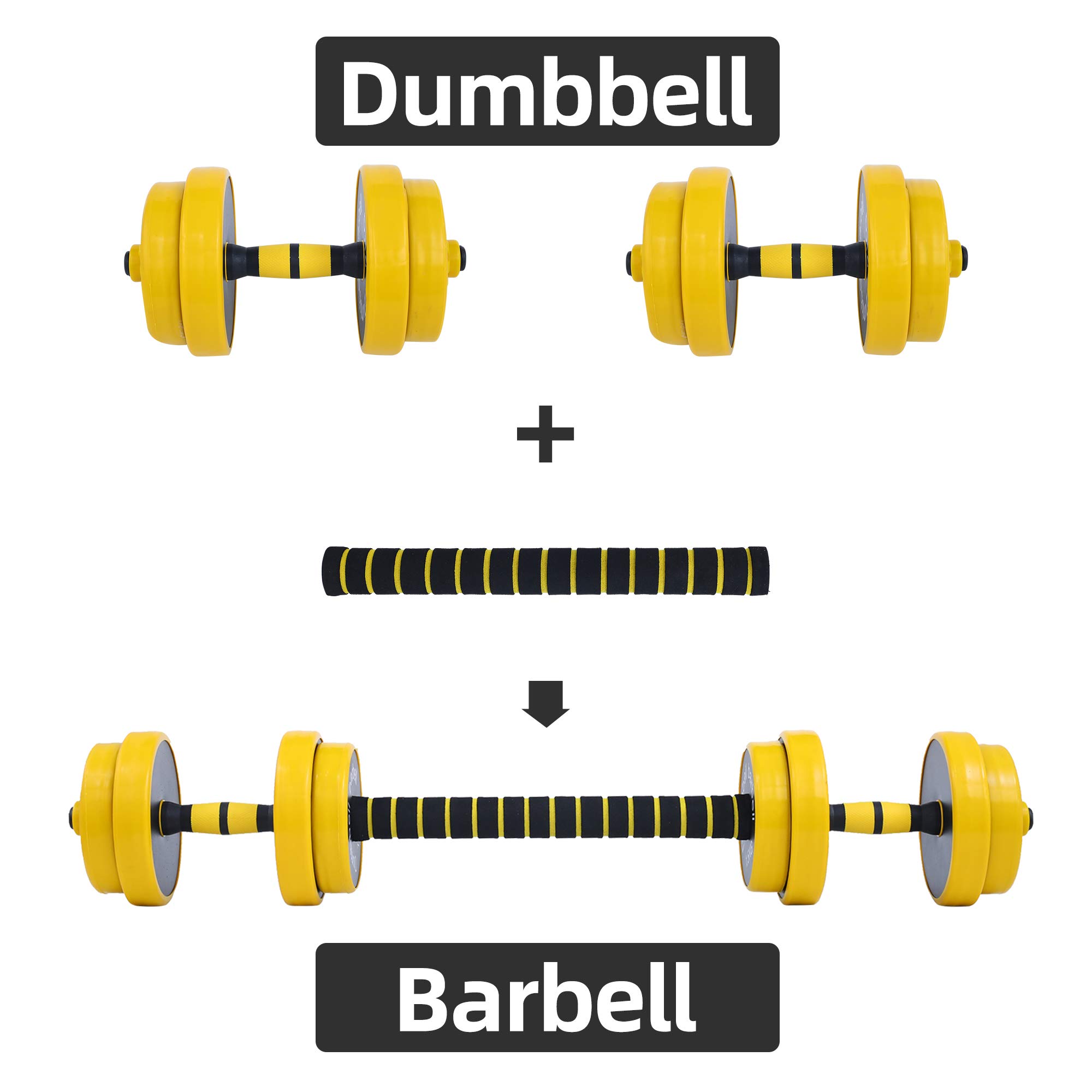 Nice C Adjustable Weights Dumbbells Set, Dumbbell Set, Home Weights 2-in-1 Set, 22-33-44-55-66-88 Non-Slip, All-Purpose, Gym