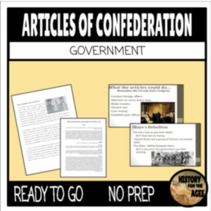 articles of confederation: lesson plan