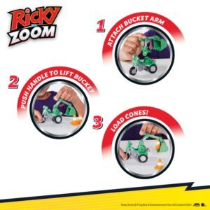 Ricky Zoom DJ Rumbler Toy Motorcycle with Bucket Arm Accessory, Multi