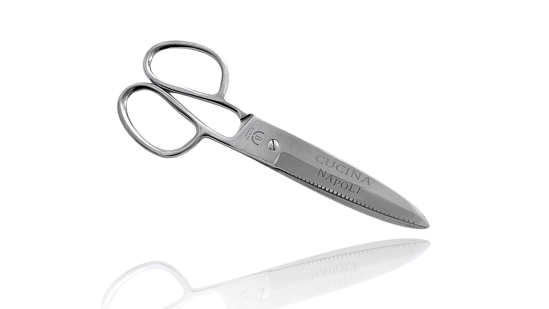 Cucina Napoli 8" Kitchen Scissor "Made In USA!" SOLID Stainless Steel