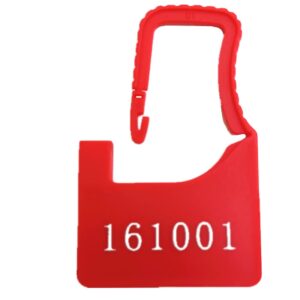 numbered security plastic padlock seals small red 100 pcs per bag