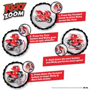 Ricky Zoom Remote Control Turbo Trick Ricky Motorcycle Toy, Multicolor, 3 Years and Up