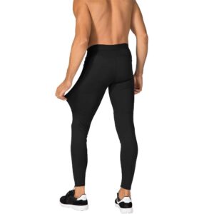 WRAGCFM Compression Pants Mens Leggings,Compression Tights for Men Workout Athletic Running Sports Gym Basketball Leggings Yoga Pants Quick Dry Black