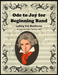 ode to joy for beginning band - score and parts