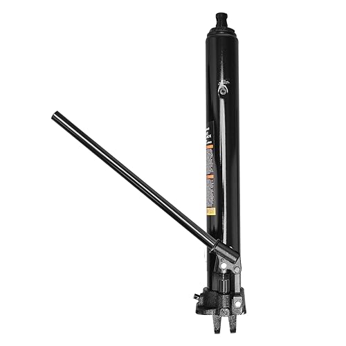 Torin 3 Ton Hydraulic Long Ram Jack with Single Piston Pump and Clevis Base (Fits: Garage/Shop Cranes, Engine Hoists, and More) w/Handle, Black, AT30306B