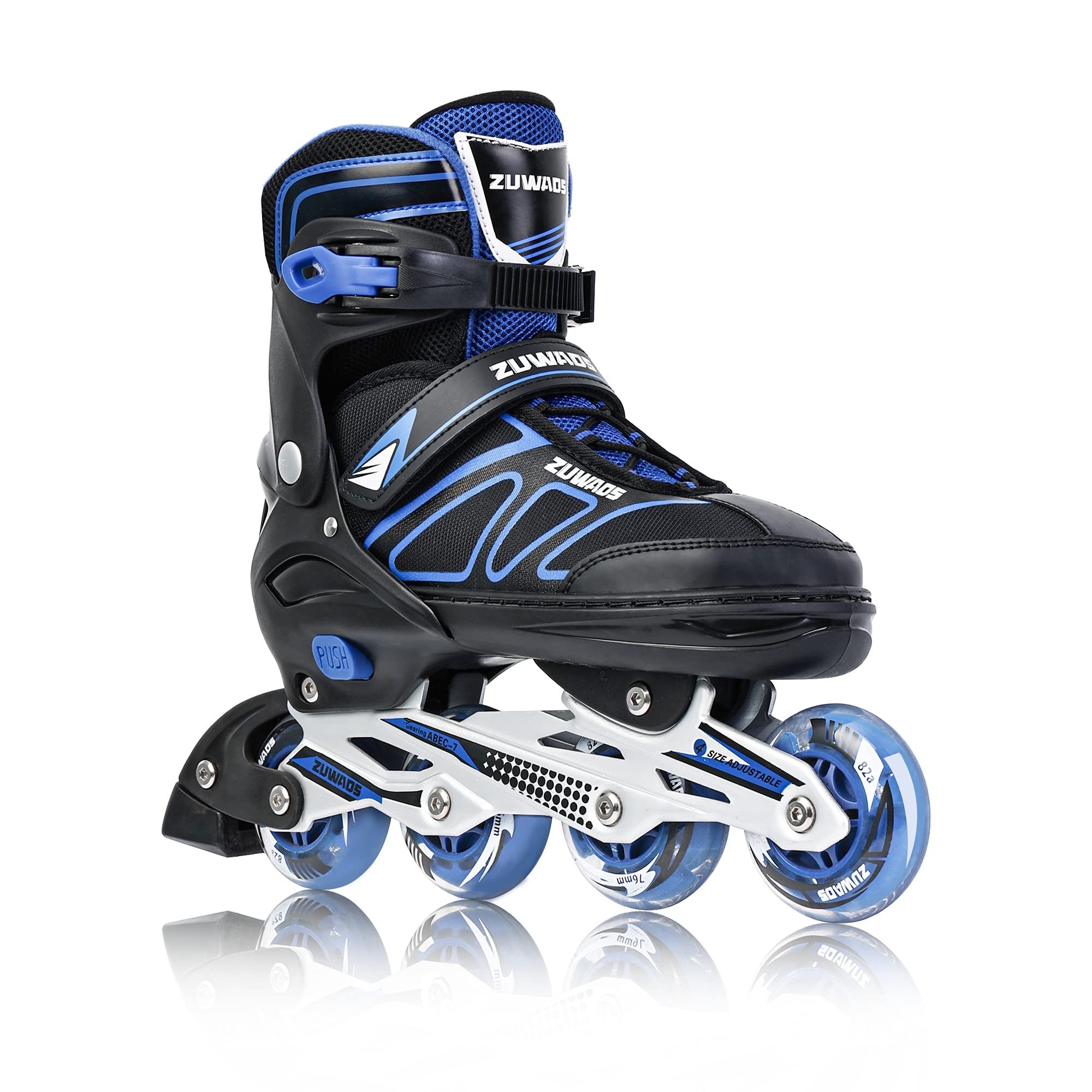 Zuwaos Boys Kids Adjustable Inline Skates for Kids, Beginner Roller Skates for Girls Men and Ladies Outdoor