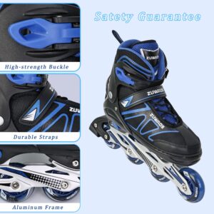 Zuwaos Boys Kids Adjustable Inline Skates for Kids, Beginner Roller Skates for Girls Men and Ladies Outdoor