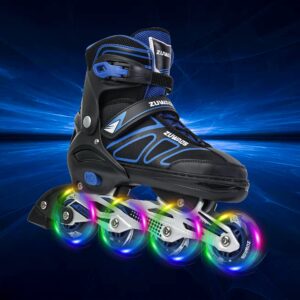 Zuwaos Boys Kids Adjustable Inline Skates for Kids, Beginner Roller Skates for Girls Men and Ladies Outdoor