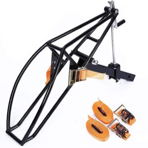 ECOTRIC Motorcycle Receiver Hitch Hauler Trailer Tow Dolly Rack Carrier 2”Class II Class III Receiver Black