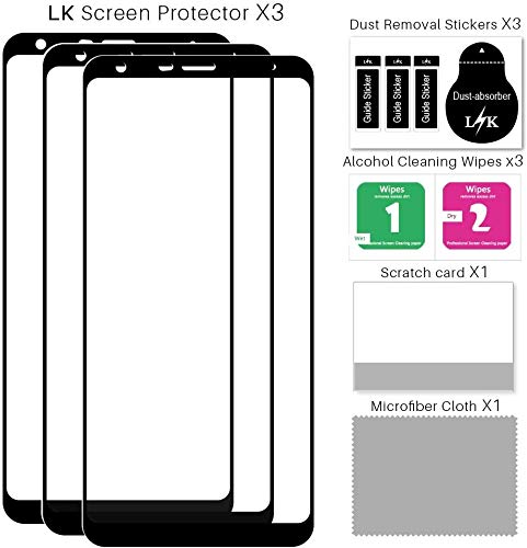 3 Pack LϟK Screen Protector Compatible for LG Stylo 6, Full Cover, Easy Installation, Bubble Free - Black