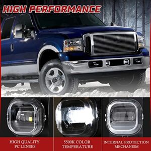 BUNKER INDUST LED Fog Lights for 2005 2006 2007 Ford F250 F350 F450 F550 SUPER DUTY, OEM Bumper Driving Fog Lamp Kit