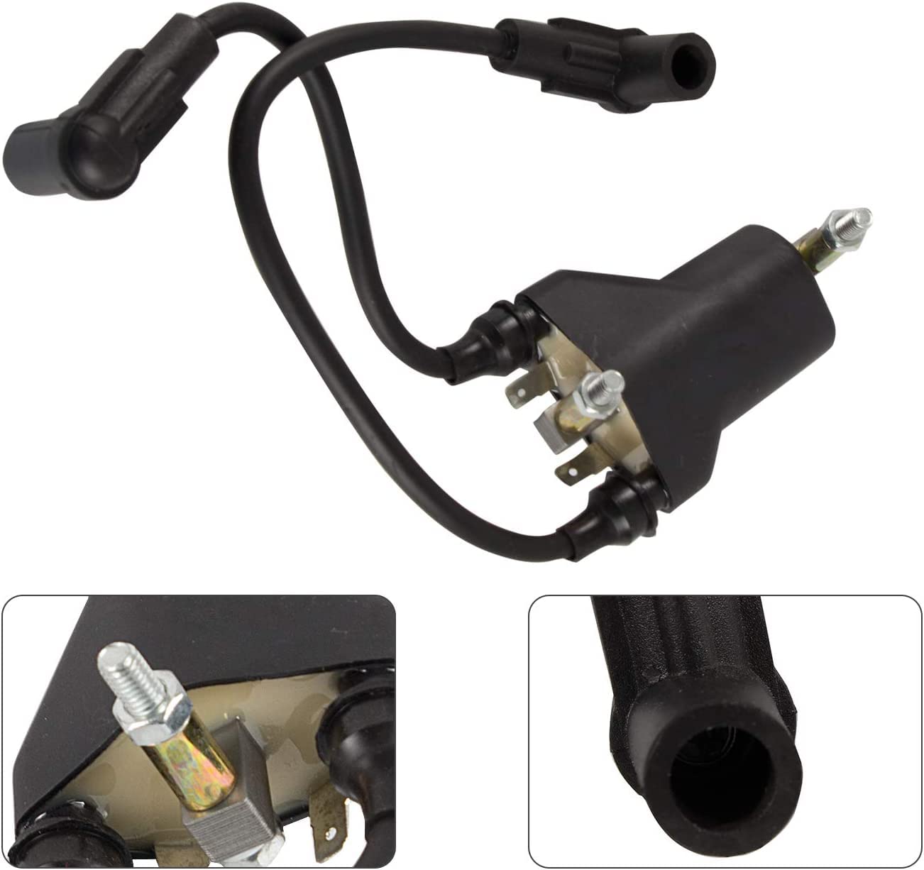 RANSOTO Dual Ignition Coil Pack Compatible with 1991-2003 EZGO Golf Cart Marathon Medalist TXT 4-Cycle Gas (Pre-MCI engine) Replace 26652-G01 EPIGC103