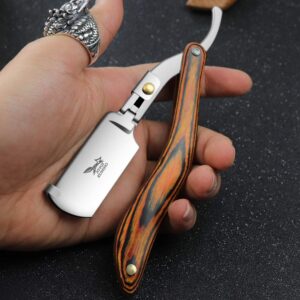 manual razors shaver men's shaving razor professional barber hair cut razor change blades type shaving knife with 20 both edge blades stainless blades