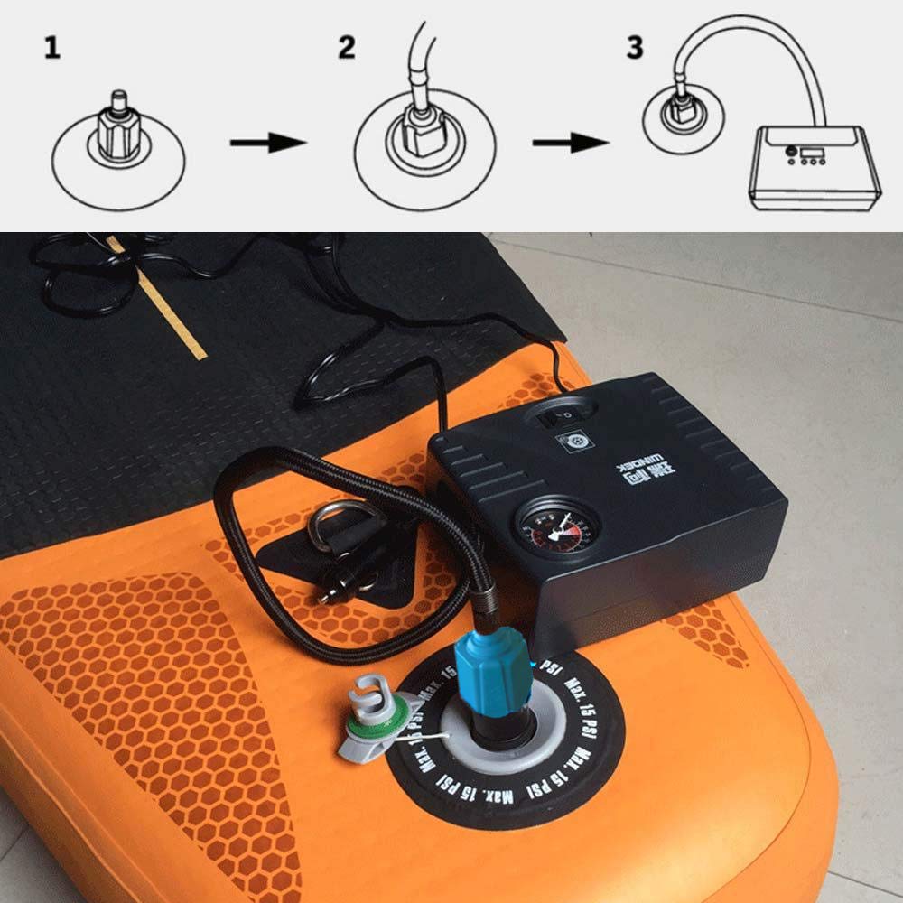 PeSandy Inflatable SUP Pump Adaptor Compressor Paddle Board Pump Adapter, SUP Valve Adapter Connector Conventional Air Pump Adapter for Stand Up Paddle Board & Dinghy,Inflatable Boat Air Valve Adapter