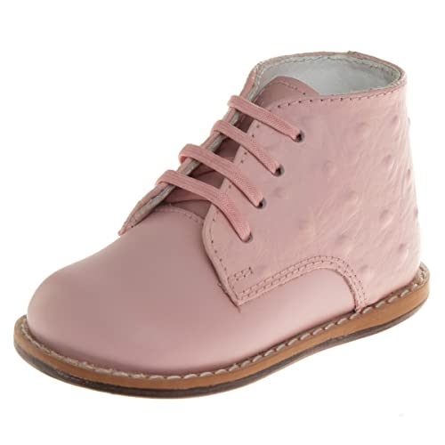 Josmo Baby Unisex Walking Shoes First Walker, Baby First Walker Shoes - Pink Ostrich (Size 2 Infant)
