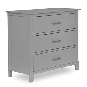 Dream On Me Universal 3 Drawers Chest | Kids Bedroom Dresser | Three Drawers Dresser Mid Century Modern, Cool Grey